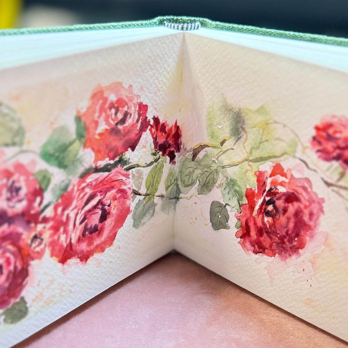 Hardcover Watercolor Journal, 42 Pages, 4x6, 140 lb/300 GSM, Acid-Free, Cold Press, Cotton Pulp, Perfect for Artists & Travel Sketching (4×6in) SEMLEART