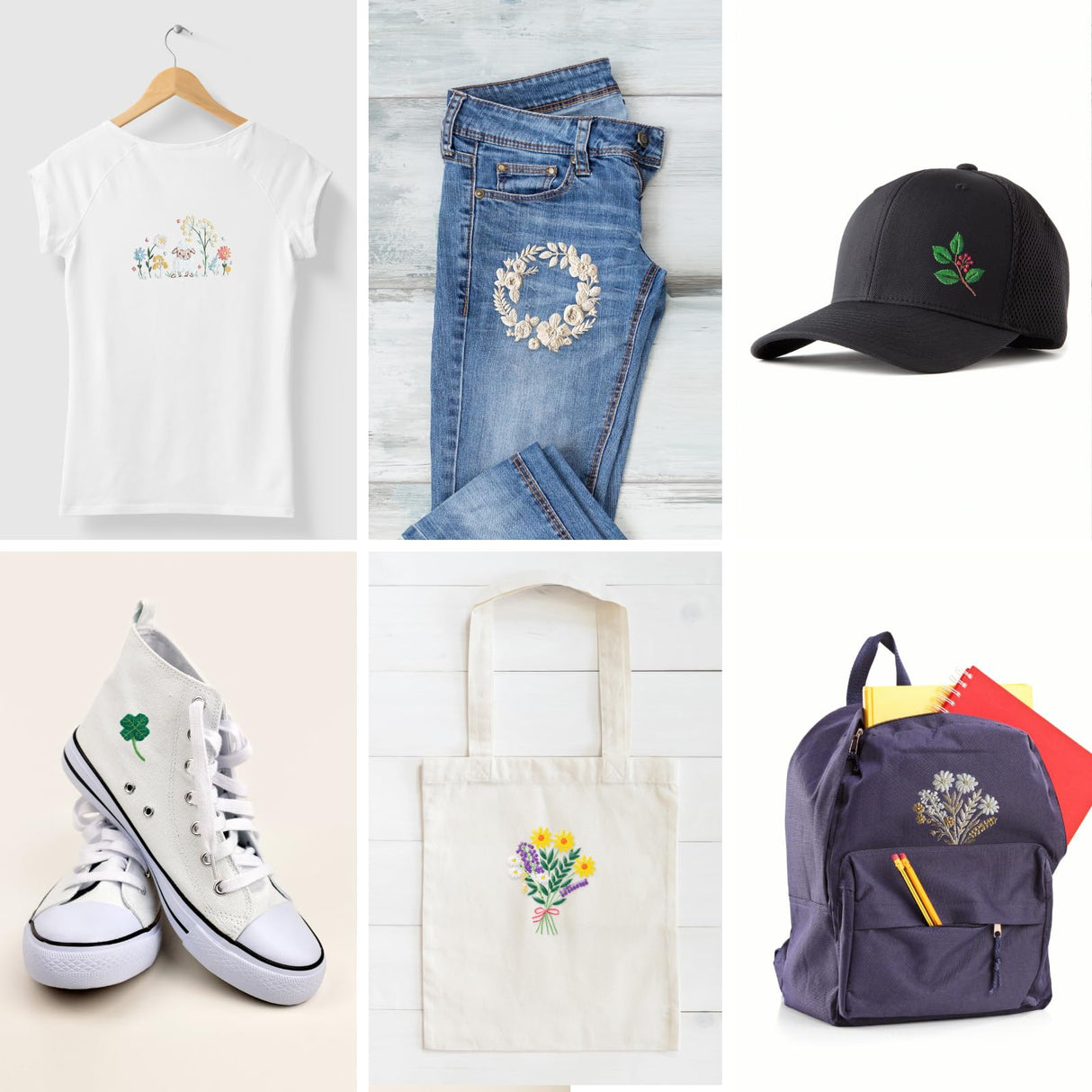 75 Pcs Stick and Stitch Embroidery Paper Designs 3 Sheets A4 Water Soluble Stabilizer for Embroidery Patterns Adhesive Embroidery Transfer Paper with Pre-Printed Flower Leave Butterfly for Hand Sewing KEIFIN