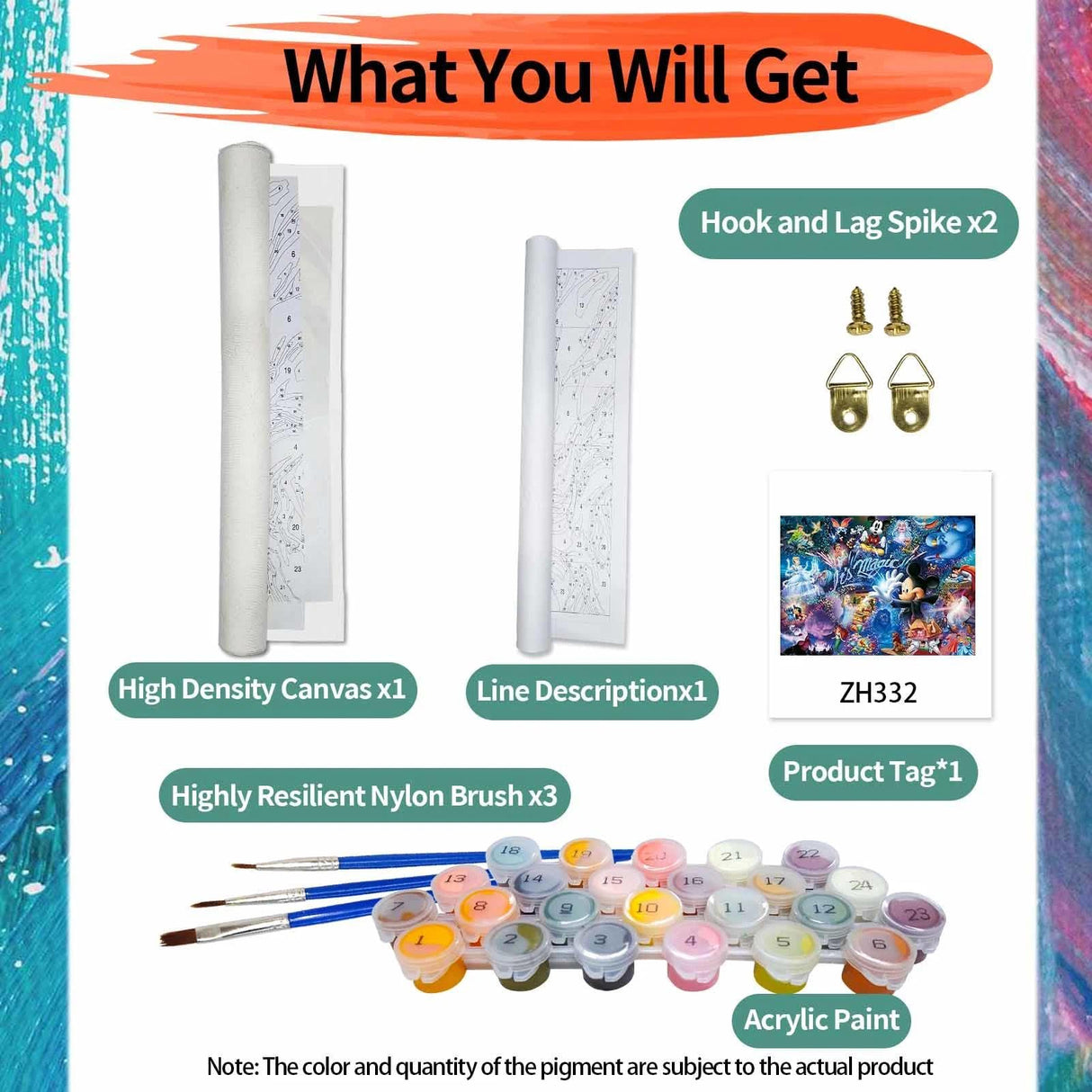 JYLMOOD Paint by Number for Adult Kits, DIY Cartoon Acrylic Oil Painting Kits for Adults Kids Beginners for Home Wall Decor Gifts 16x20 Inch (No Frame) JYLMOOD