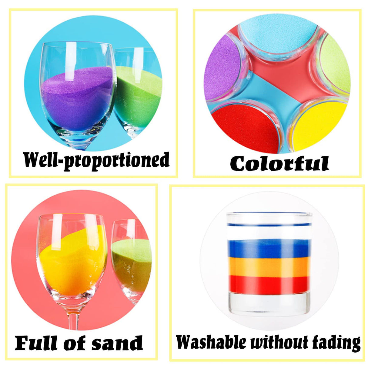 Guuozzli 36 PCS Art Sand Kit, DIY Scenic Sand Painting & Wedding Decoration Bottles Guuozzli