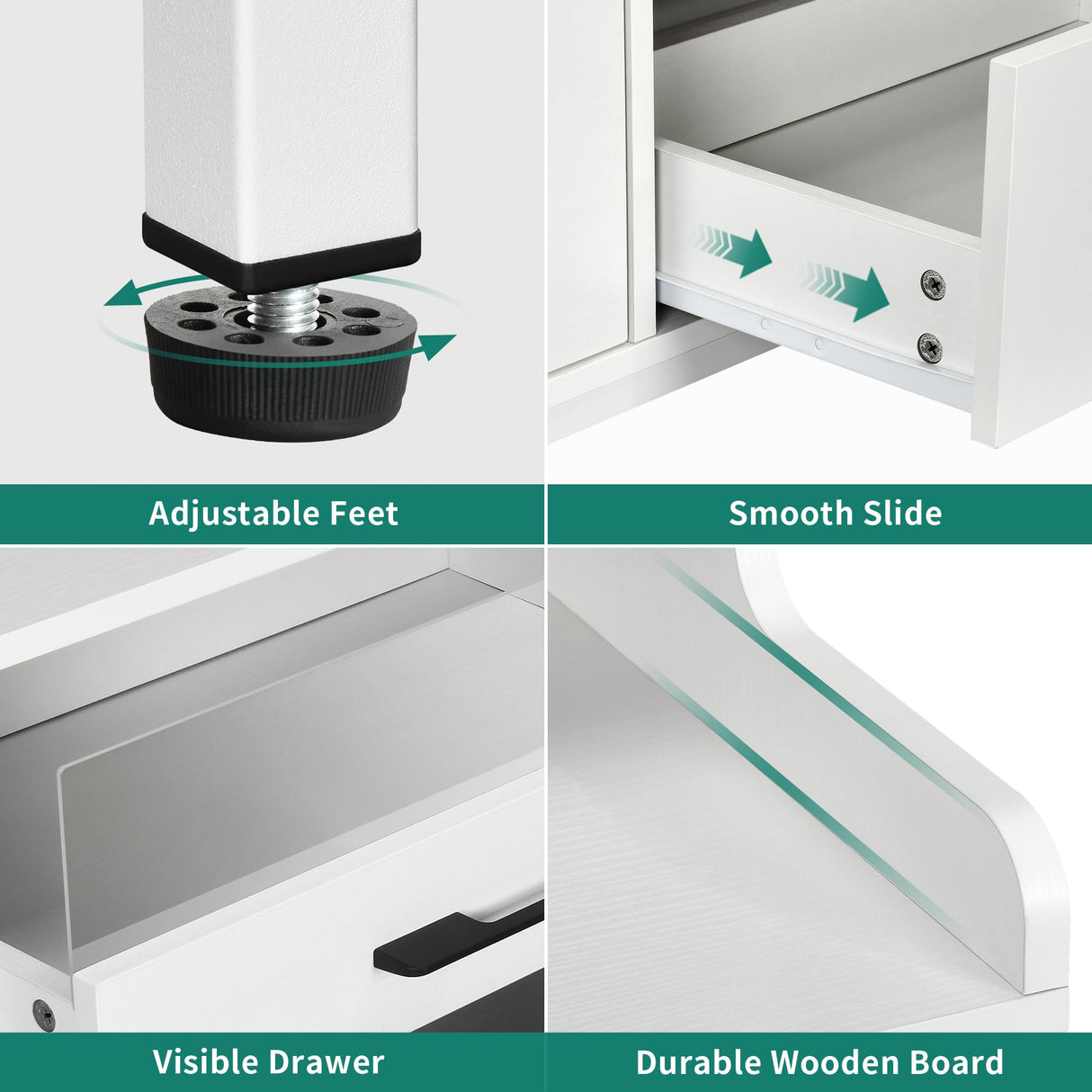 YITAHOME Dressers with LED Lights, 6 Drawer Dressers & Chests of Drawers, Modern Wood Dresser with Open Shelf Storage for Room, Entryway, Hallway, White YITAHOME