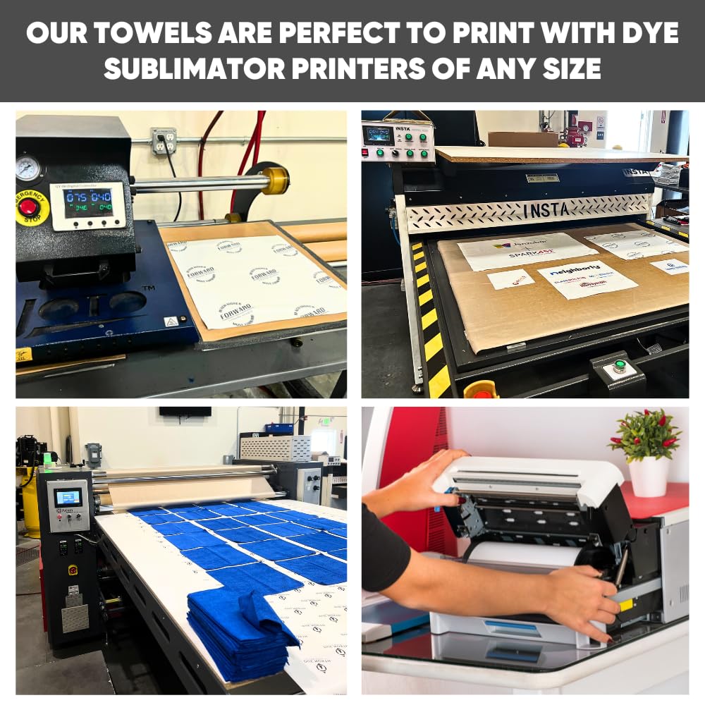 Microfiber Wholesale Sublimation Blanks Towels | Premium Sublimation Kitchen Towels | Waffle Weave Microfiber Towels | Tea Towels | Polyester Towels for Sublimation (16x24 Inches, Pack of 6) Microfiber Wholesale