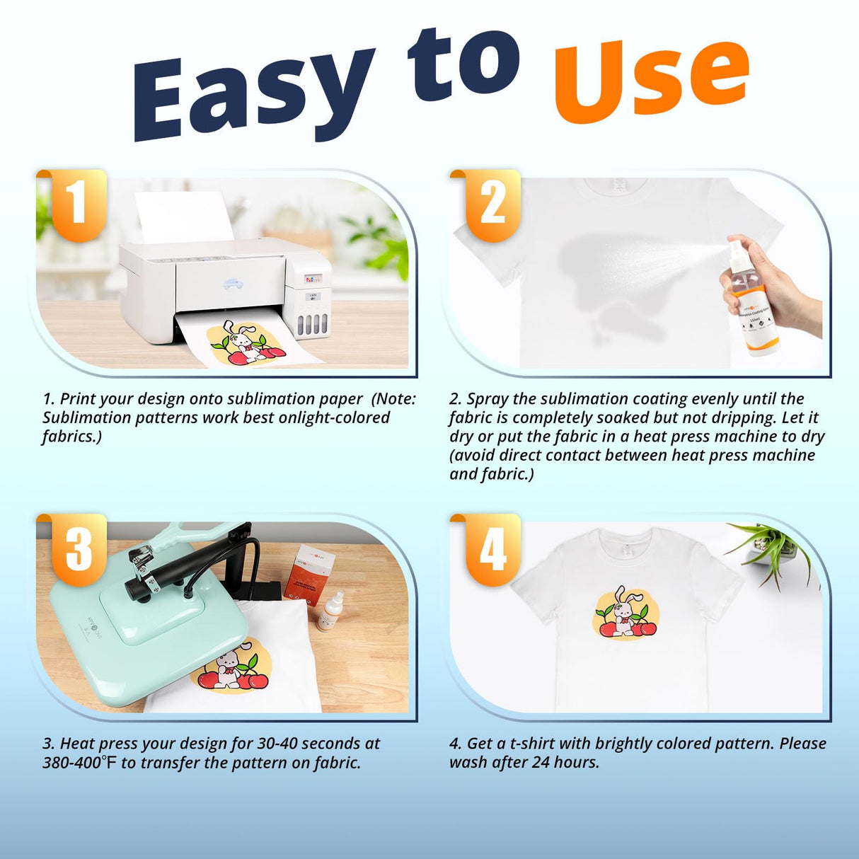 HTVRONT Sublimation Coating Spary for Cotton Shirts - Upgrade Version 150ml Sublimation Spray for All Fabric, Canvas, Pillow, Shirts, Carton, Sublimation Spray Quick Dry & High Gloss & Washable HTVRONT