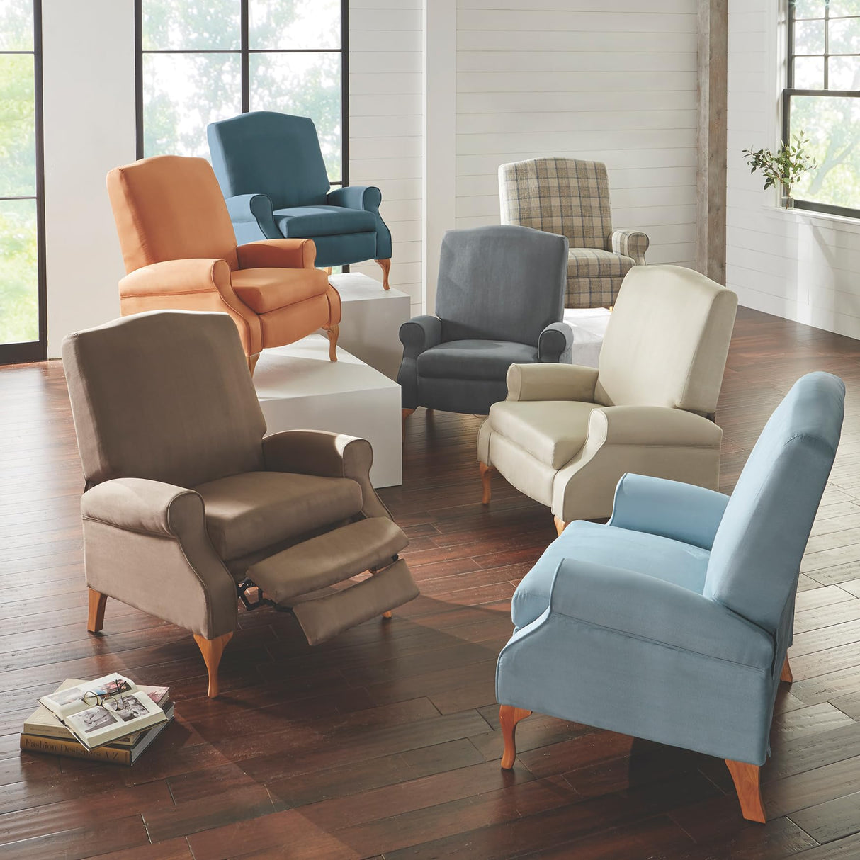 BrylaneHome 350 Lbs. Weight Capacity Faux Suede Recliner - Beige BrylaneHome