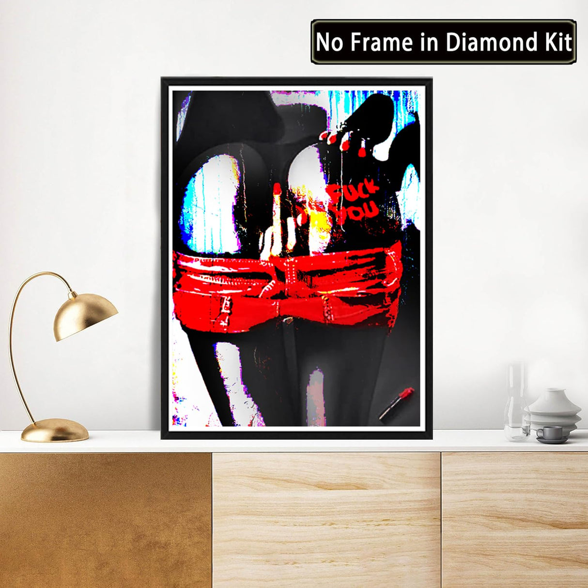 Diamond Art Painting Attractive Beauty Beautiful Sexy Buttocks and Slender Legs Canvas Sexy HIPS with You Kit for Adults for Wall Home Decor(17.8 x11.8inch) WoodArtSupply