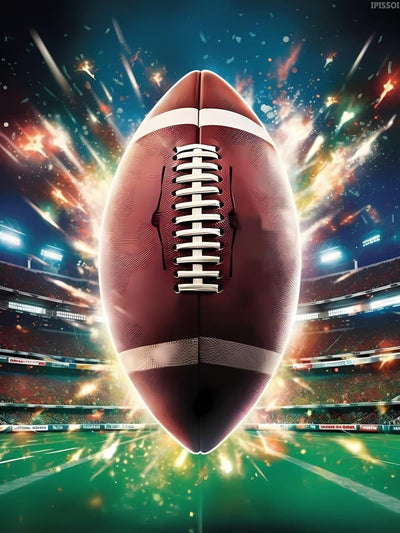 IPISSOI Diamond Painting Kits for Adults Cool Hot Football Diamond Art Kits for 5D Ball Gem Art Kits for Adult DIY Crafts Kits for Home Wall Decor Gifts 12x16in/30x40cm