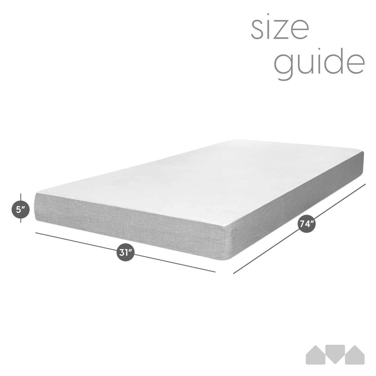 Milliard Memory Foam Mattress Cot for Bunk Bed, Daybed, Trundle, Or Bed Replacement - Tight Top Style Bed Mattress - Memory Foam Firm Mattress with Washable Cover for Cot Mattress - (2 Pack) Milliard