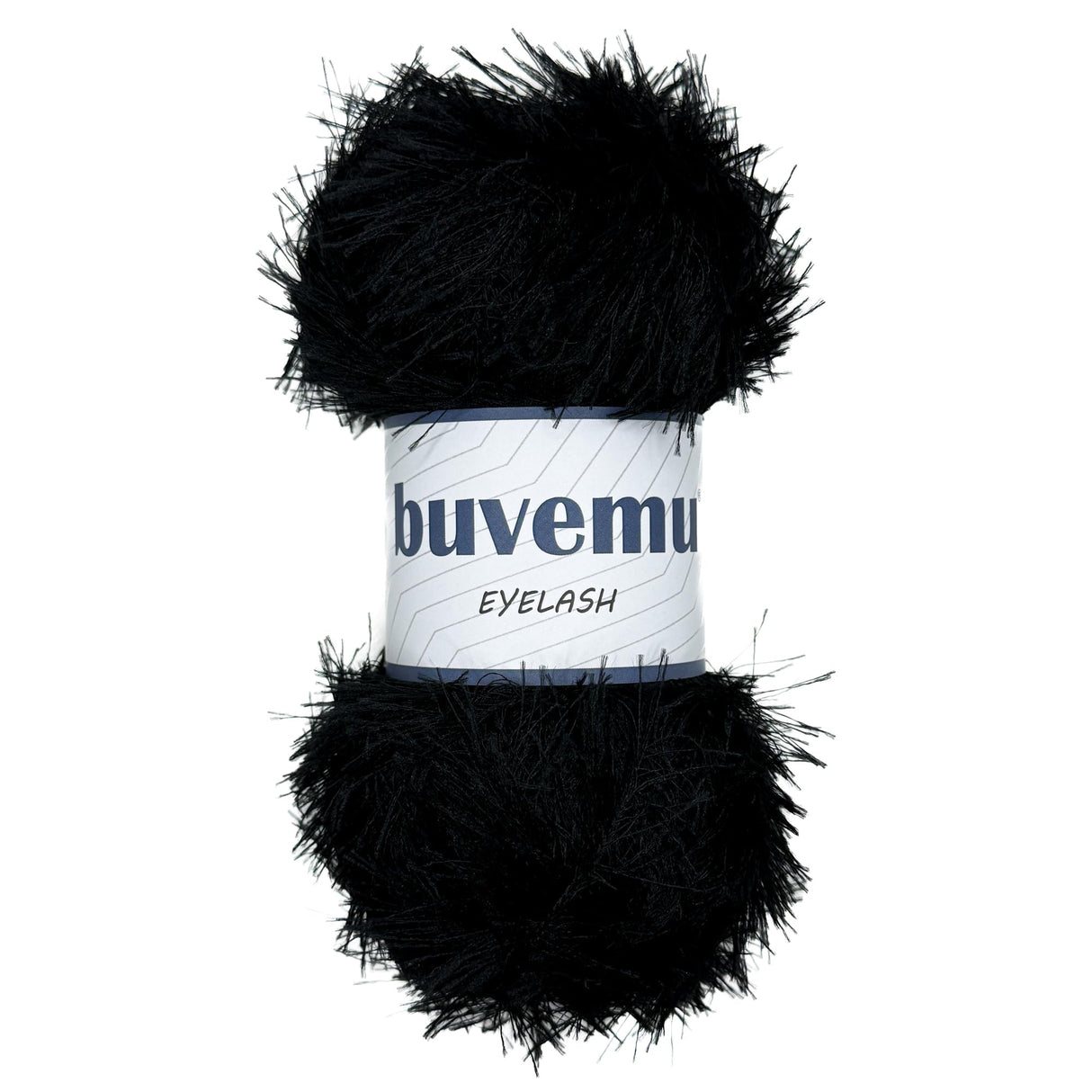 Buvemu Eyelash Fun Fur Yarn 100 Gram (3.53 Ounces) 175 Yards (160 Meters) (Black) buvemu