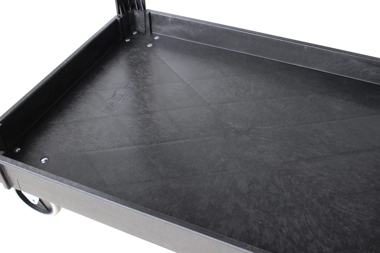 MaxWorks 80857 500-lb Utility Service PP Cart With Two Trays and Wheels 46 inch x 25.5 inch x 33.5 inch Overall Dimensions MaxWorks