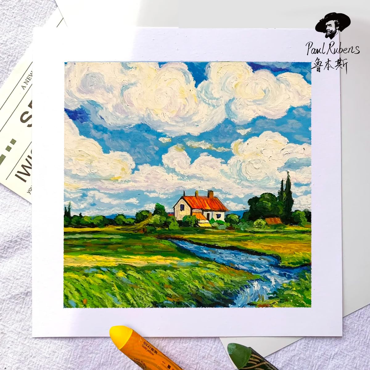 Paul Rubens Oil Pastels Set - 72 Vibrant Colors, Ultra-Soft and Creamy Texture, Easy to Blend for Artists and Beginners - Bullet Head Design for Drawing, Painting, Sketching Paul Rubens