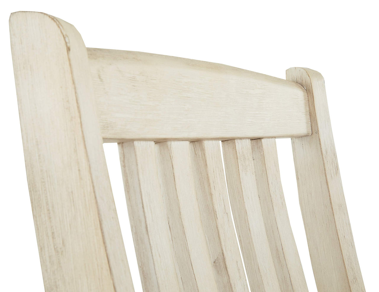 Signature Design by Ashley Bolanburg 24" Counter Height Farmhouse Barstool, 2 Count, Antique White Signature Design by Ashley