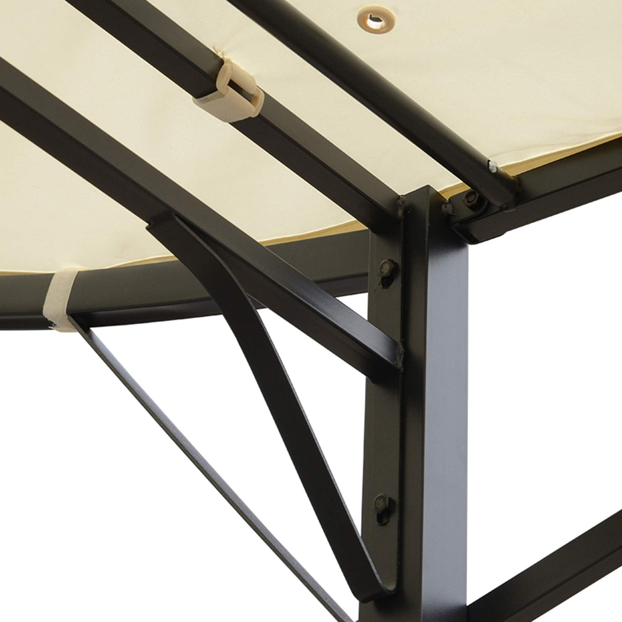 Outsunny 10' x 8' Outdoor Pergola and Patio Gazebo, Extendable Side Awning, Sun Shade Shelter for Garden, Camper, Deck, Doors and Windows, Beige Outsunny