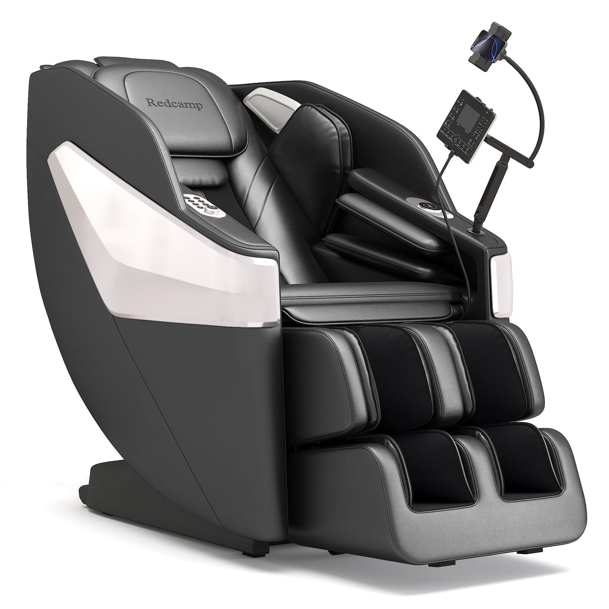 Redcamp Massage Chair Full Body: Zero Gravity with SL Track, 3D Robot Hands, Heat, Airbag Massage, Foot Roller, Bluetooth, Body Scan, LED Remote, Wireless Phone Charging Redcamp