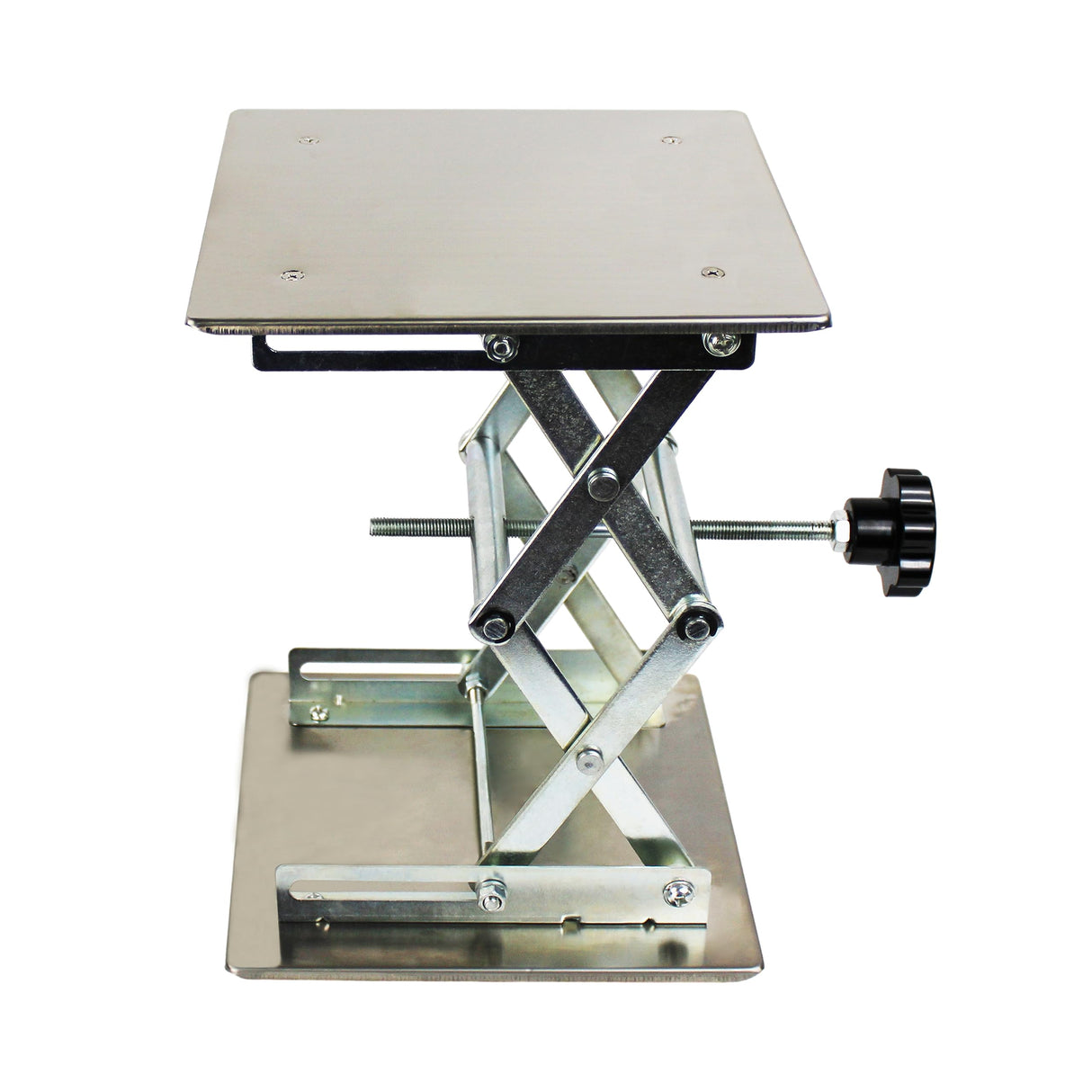 TEXALAN(R) 12" x 12" Lab Scissor Jack Lift Table SS304 Max. Height of 18" 55LBS Load TEXALAN