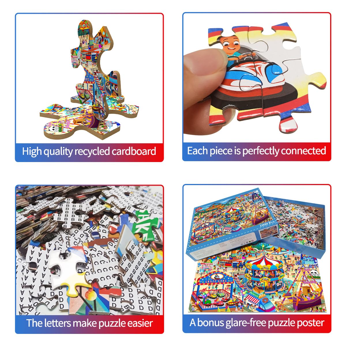 Jigsaw Puzzles for Adults 1000 Piece Puzzle for Adults 1000 Pieces Puzzle 1000 Pieces-Amusement Park HUADADA