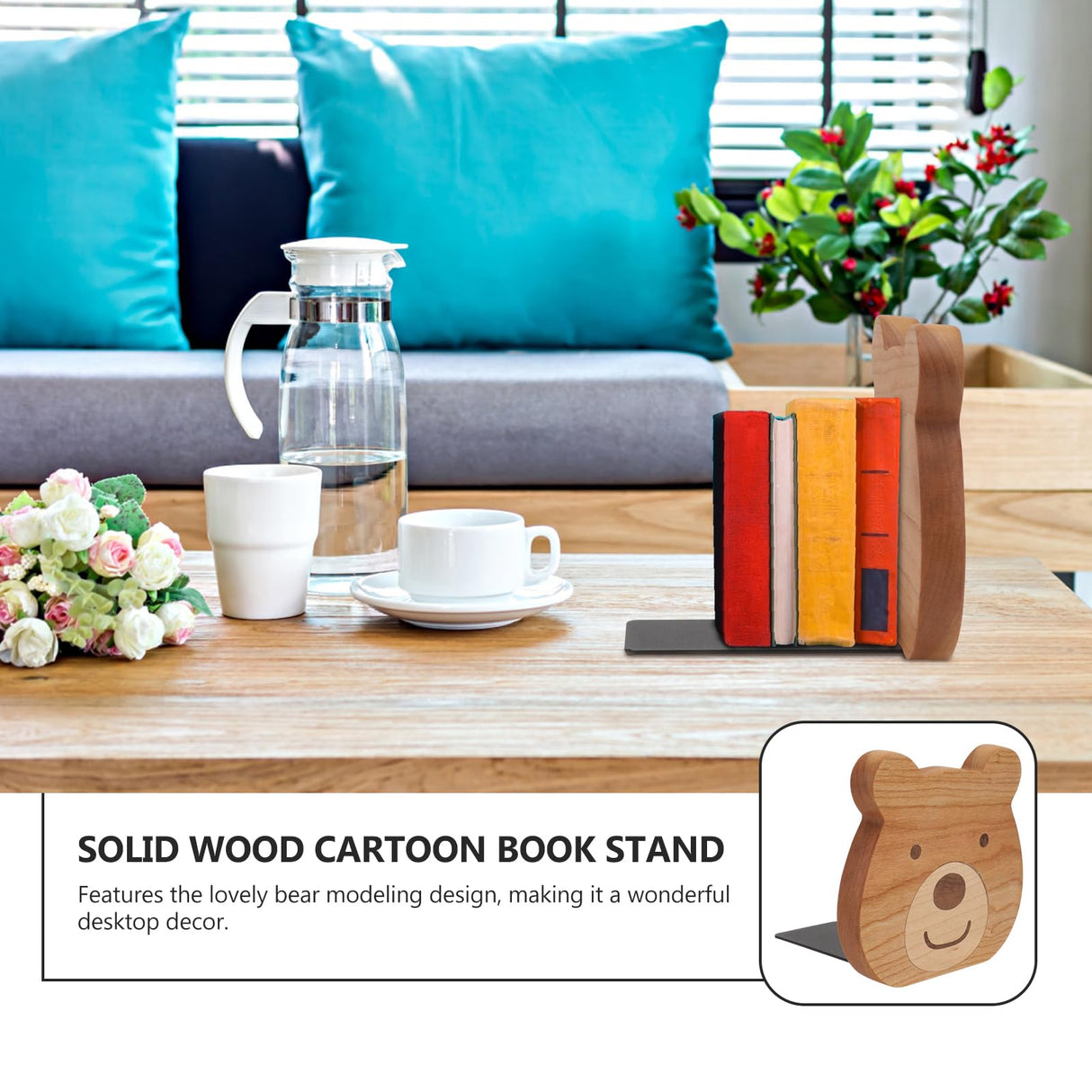 2PCS Animal Bear Modeling Bookends Metal Iron Bookends Book Holding Stands Cabin Decorative Farmhouse Rustic Bookshelf Decor Tabletop Shelves Nonskid Book Stoppers Cabilock