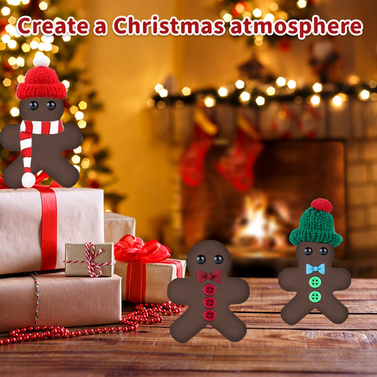 Christmas DIY Craft Kits - Air Dry Clay Craft Set Creative Modeling Kit for Indoor Decor & Handmade Ornaments Gift for Christmas Gifts & Holiday Activities (Gingerbread Man) juyght