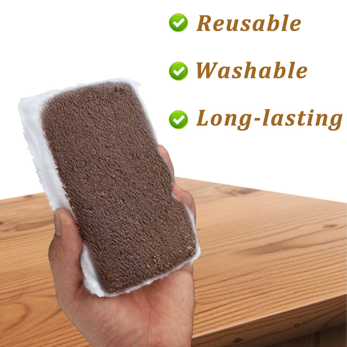 20 Pcs Wood Stain Applicator Pads, Wood Lint and Snag Free Applicator Pads Reusable Fiber Staining Pad Square Thick Rags Cloth for Wood Stain and Oil Based Finishes, White FMOACEN