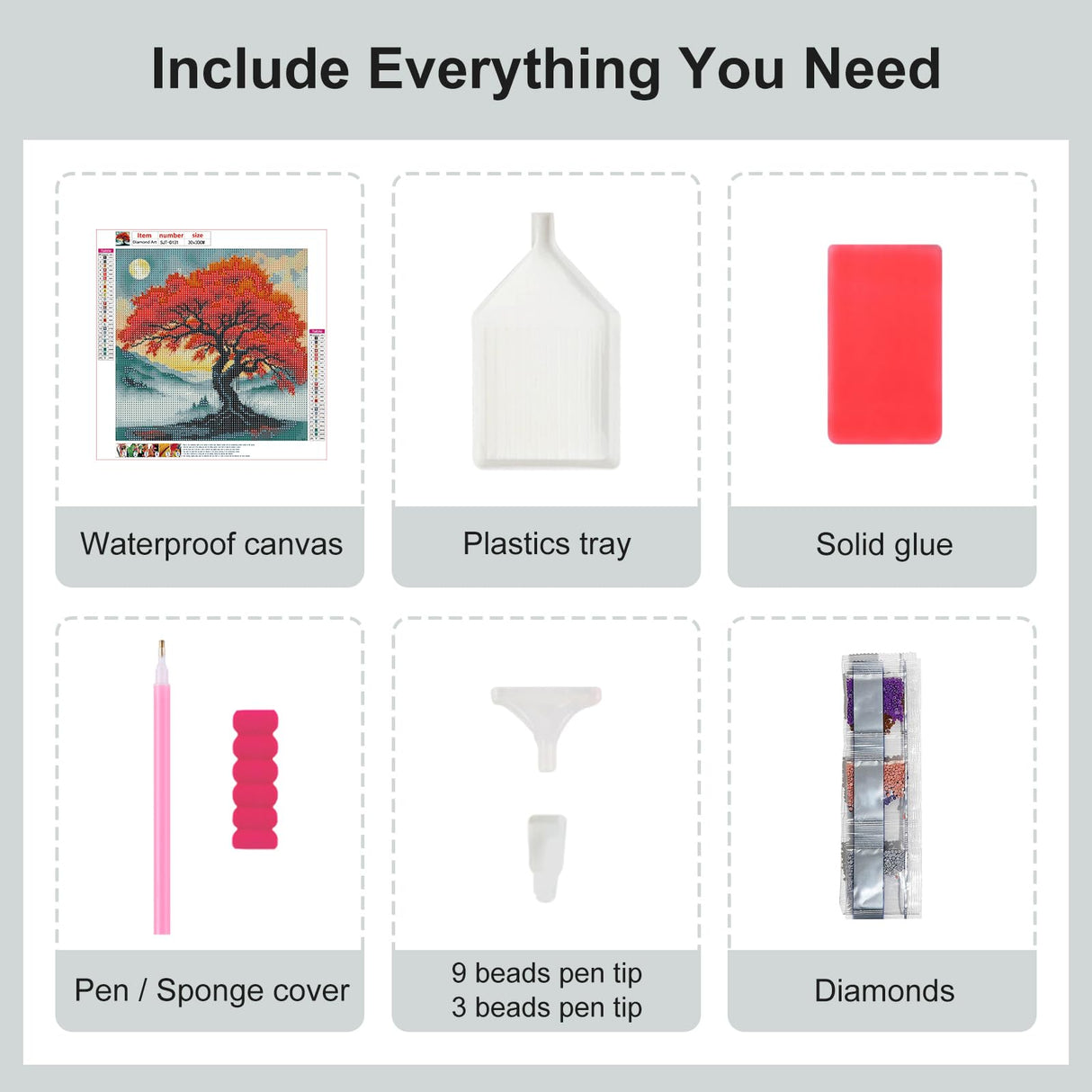 SJUTOUCI Tree Diamond Painting Kits for Adults, Diamond Art Kits for Beginners, 5D DIY Full Drill Gem Craft Art for Home Decor Gift 12x12 inch, Fall SJUTOUCI