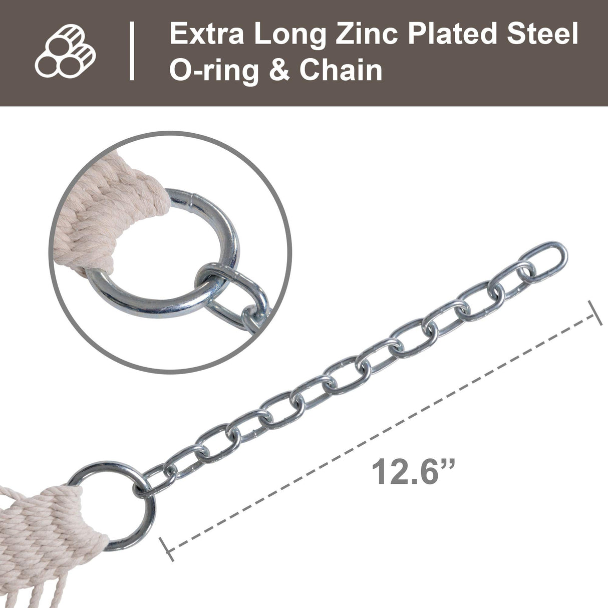 SUNCREAT Hammocks Traditional Rope Double Hammock with Hardwood Spreader Bar and Carrying Bag, 450 lbs Capacity, Natural SUNCREAT