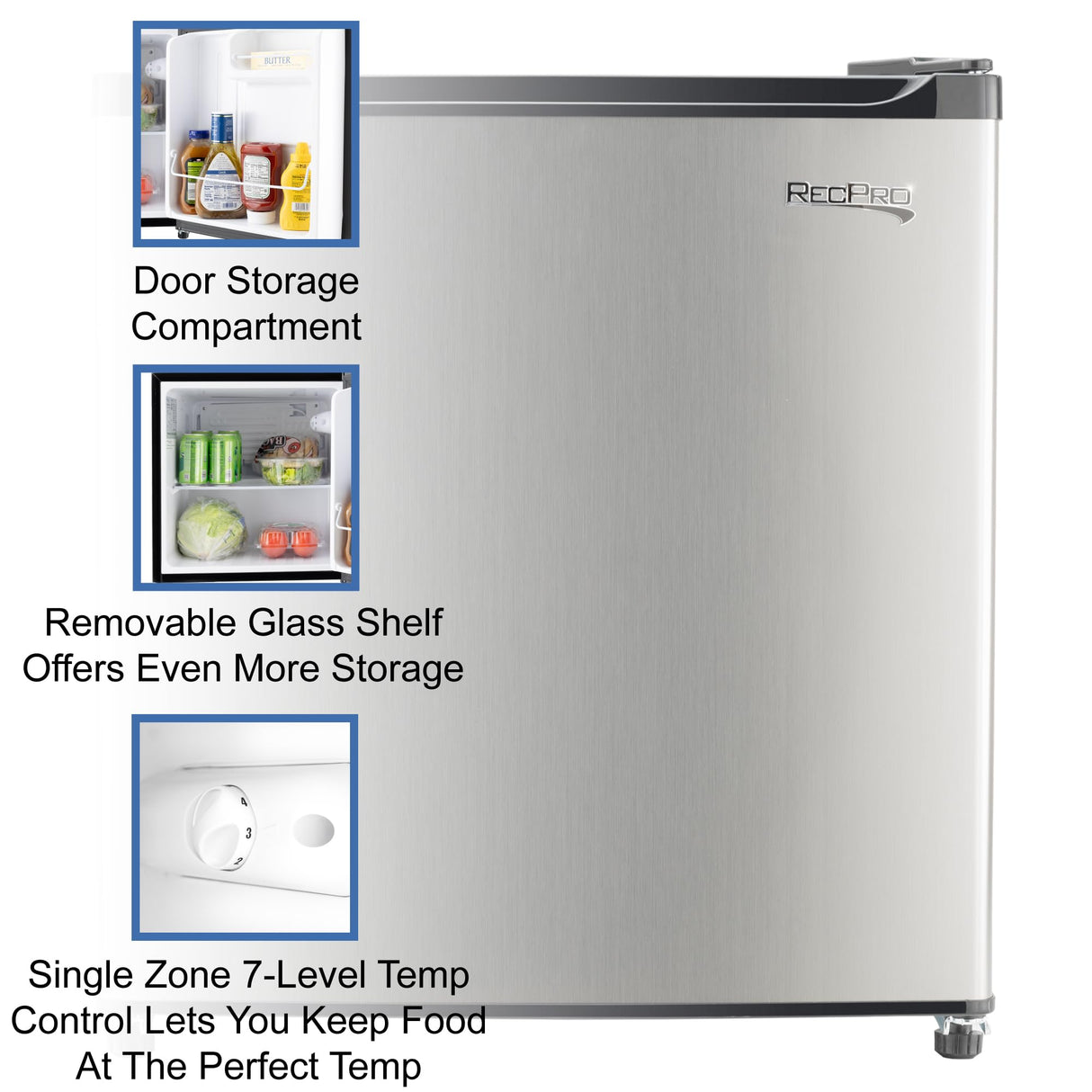 RecPro 1.7 cu. Ft refrigerator RecPro