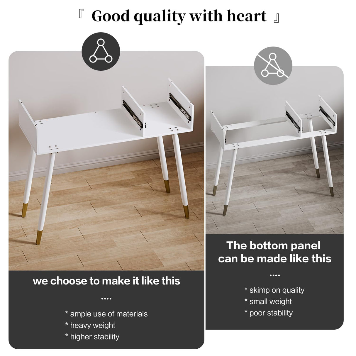 YYJ Vanity Desk with Mirror and Lights,Makeup Vanity with Power Outlet and Adjustable Cabinet,Modern Makeup Table with 3 Drawers for Bedroom Makeup Room,Writing Desk Dark YYJ