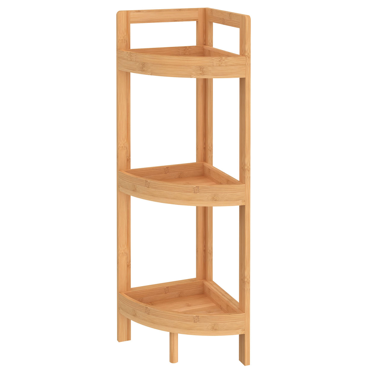 Bamboo Corner Shelf with 3 Tiers - Stylish Floor Standing Unit for Small Spaces by ClosetMaid ClosetMaid