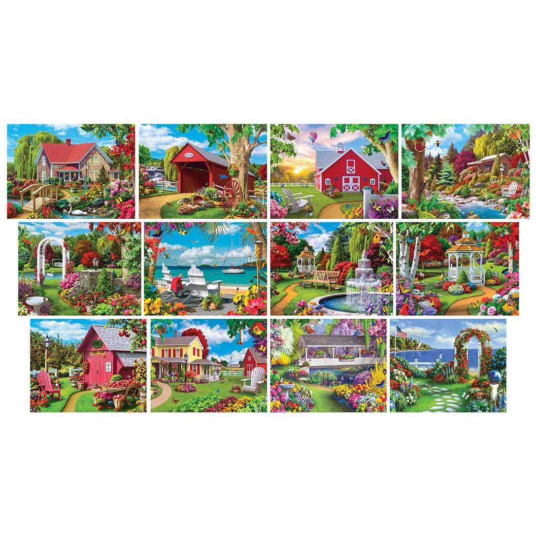 MasterPieces 12 Pack Jigsaw Puzzles For Adults, Family, Or Kids - Alan Giana 12-Pack Bundle Masterpieces