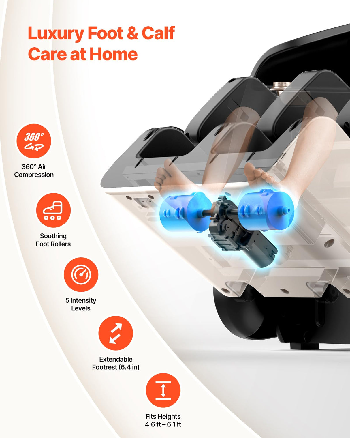 VEVOR Full Body Massage Chair, 3D Zero Gravity Recliner with SL Track, 18 Auto Modes, Heat, Foot Rollers, Armrest Control, LCD Display, 36 Airbags, Retractable Footrest VEVOR