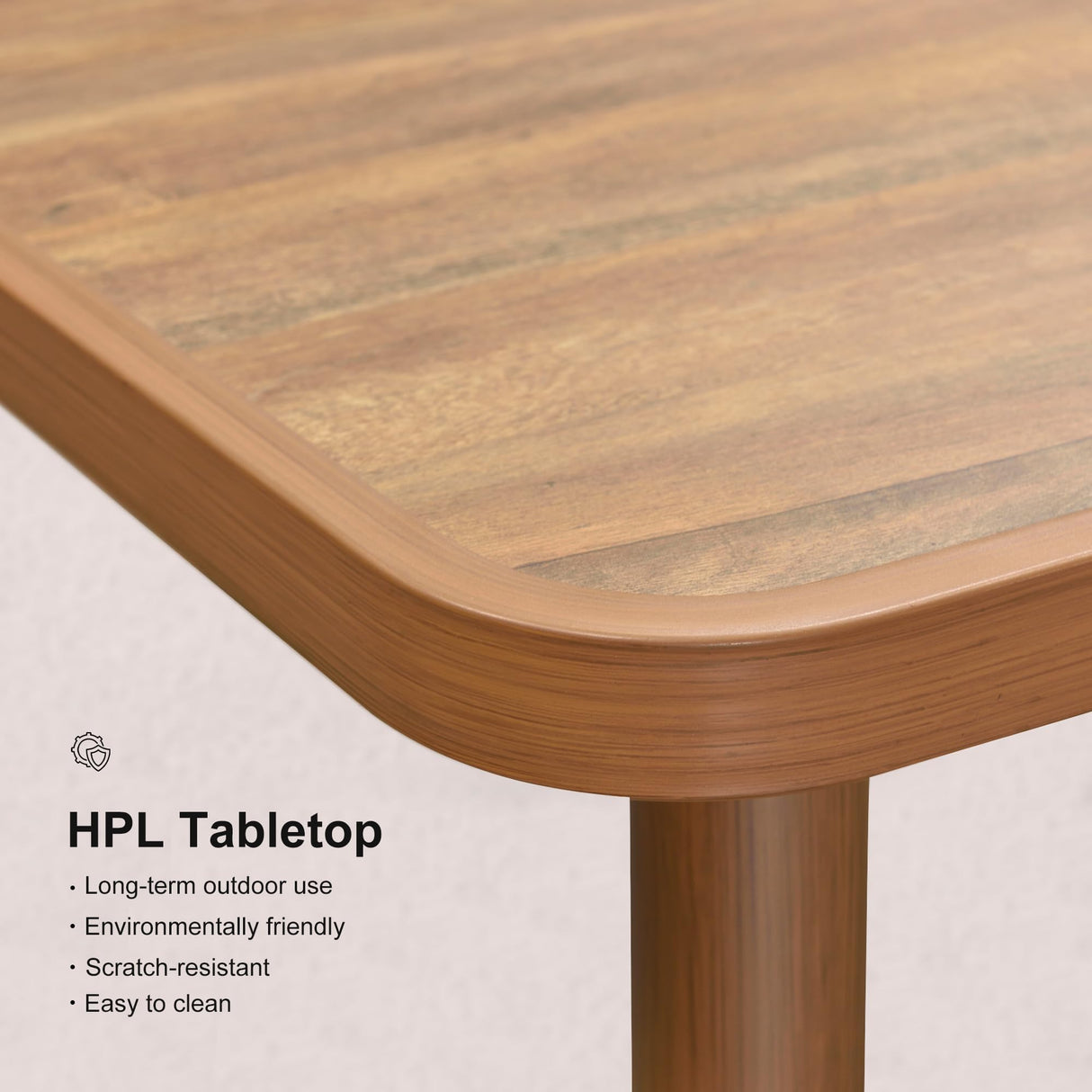 PURPLE LEAF Patio Dining Set 11 Pieces Teak Aluminum Furniture Set Wicker Dining Table and Chairs for Lawn Deck Patio Dining Set Deep Teak PURPLE LEAF