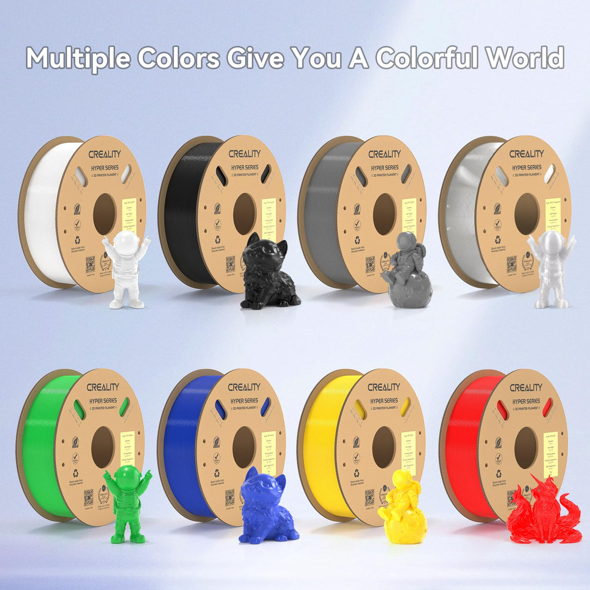 Creality Upgrade Hyper PETG Filament for K1 Max Christmas Decorations, 2024 Latest Batch, High Speed 30-600mm/s 3D Printer Filament PETG, No Stringing Good Layer Adhesion Fit Various 3D Printers Creality