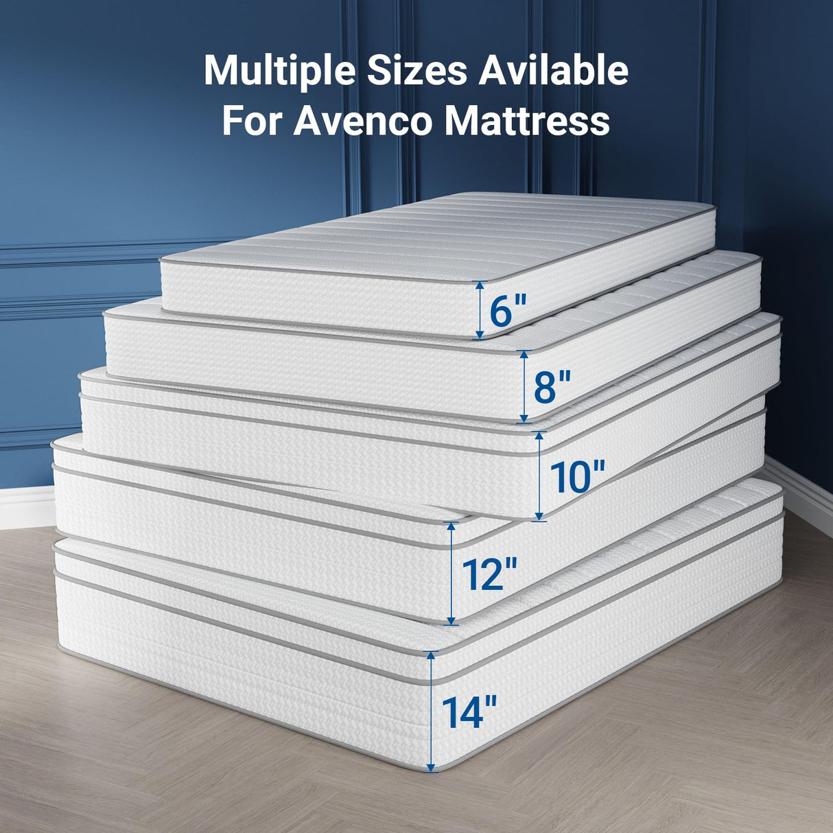 Avenco 10 Inch Queen Mattress, Hybrid Mattress in a Box with Smarts™ Coil Individually Pocket Spring, Medium Firm Mattresses with Memory Foam for Pressure Relief,CertiPUR-US Certified for Adults Avenco