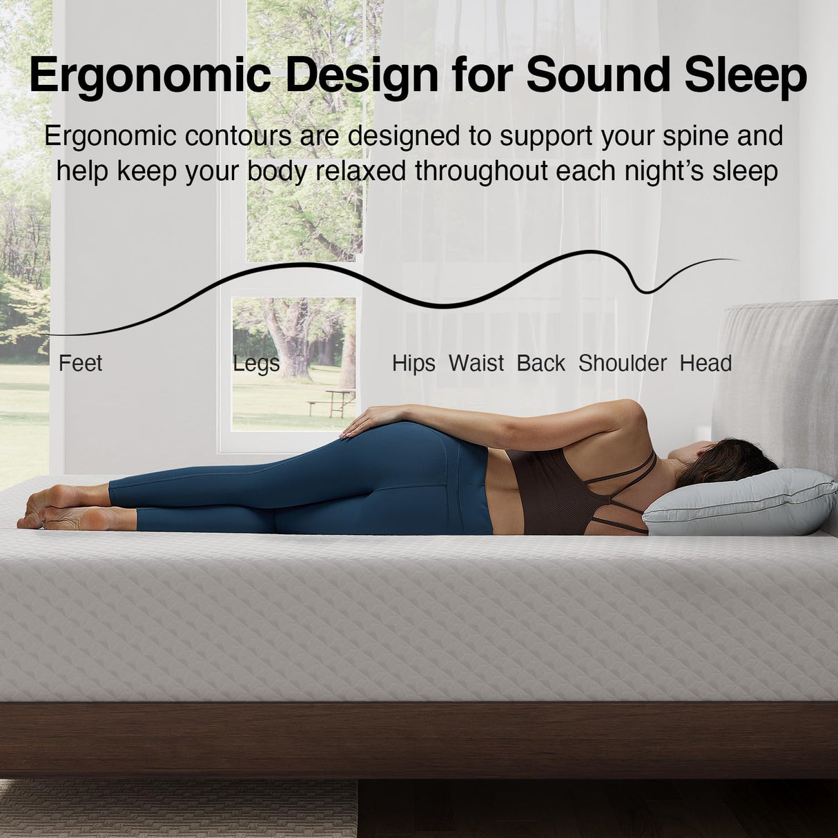 Novilla King Mattress, 10 Inch Memory Foam Mattress King Size with Comfort Foam for Pressure Relief & Fresh Cool Sleep,Removable Washable Cover,King Memory Foam Mattresses, Medium Firm Novilla