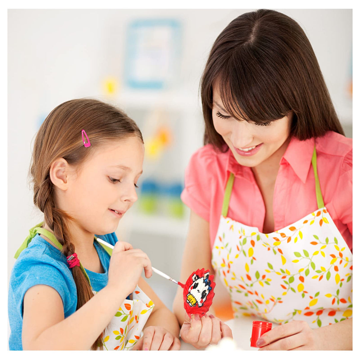 LUCKY BABY Seashells Painting Kit for Kids 16pcs, Arts and Crafts Kits for Girls Boys Age 6 7 8 9 10 11 12, Natural Sea Shells DIY Painting with Watercolor Paints and Brush 2.7-3.5 Inches LUCKY BABY