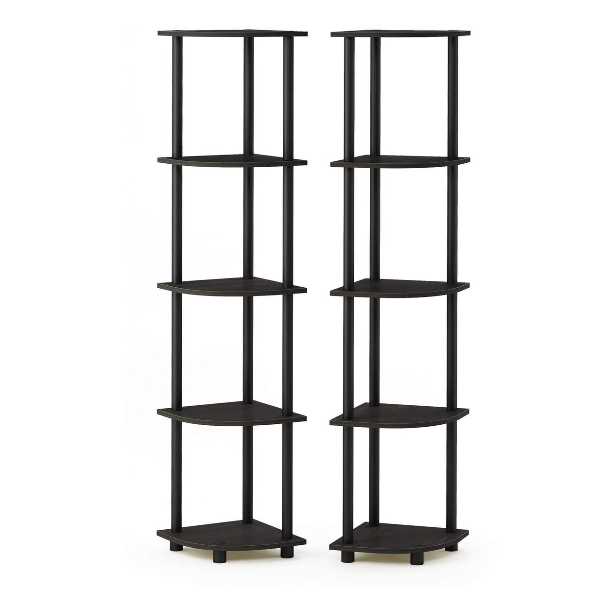 Furinno Turn-N-Tube 5-Tier Corner Multipurpose Display Shelves, Set of 2 Furinno
