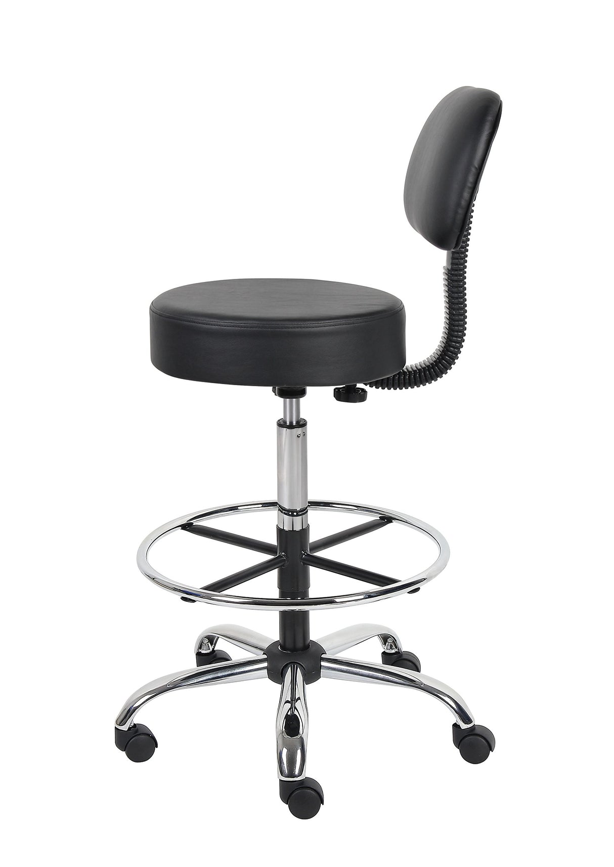 Boss Office Products Be Well Medical Spa Drafting Sool with Back in Black Boss Office Products