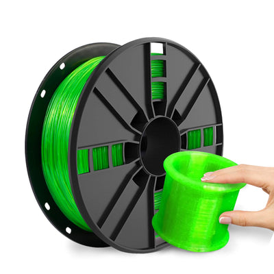 NOVAMAKER TPU Filament 1.75mm, Green Flexible TPU 3D Printer Filament with 20g Cleaning Filament, 2.0lbs Spool, Dimensional Accuracy +/- 0.05mm, 95A Soft TPU Green