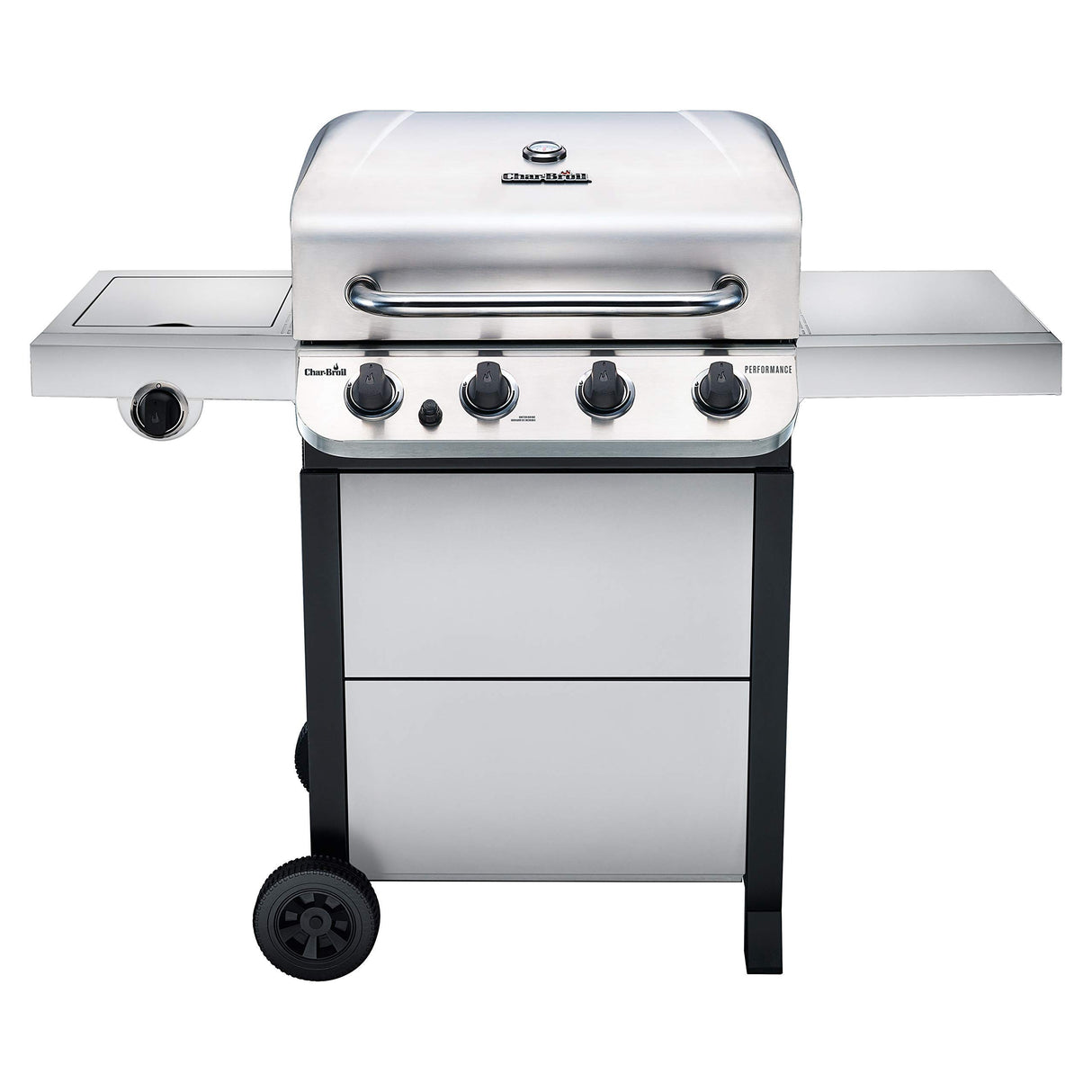 Char-Broil Performance Series Convective 4-Burner with Side Burner Cart Propane Gas Stainless Steel Grill - 463377319 Char-Broil