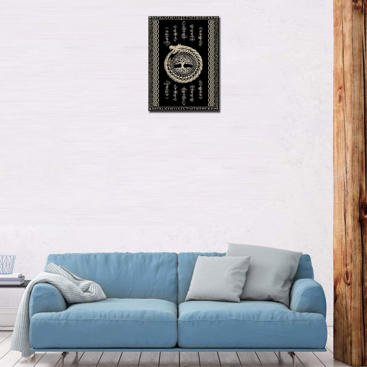 Tree of Life Decor Nordics Vikings Diamond Paintings DIY 5D Kit,Magical Dragon Crystal Rhinestone Picture for Adult Spiritual Religion Alphabet Art by Number Home Decor Norse Gift(12''Wx 16''H) TUMOVO