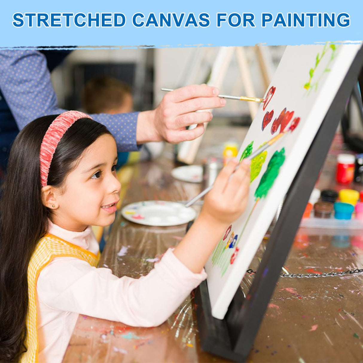 ESRICH Stretched Canvas for Painting, 2 Pack 9x12 Inch Canvas Value Pack,Primed Acid-Free Cotton Blank Canvases, Painting Canvas for Oil & Acrylic Paint. ESRICH