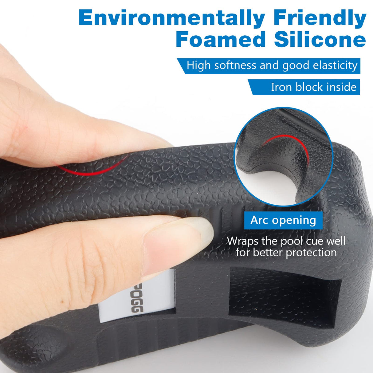 EPOGG Cue Rest - Portable Weighted Billiard Cue Rack with Chalk Holder (2 Holes) EPOGG