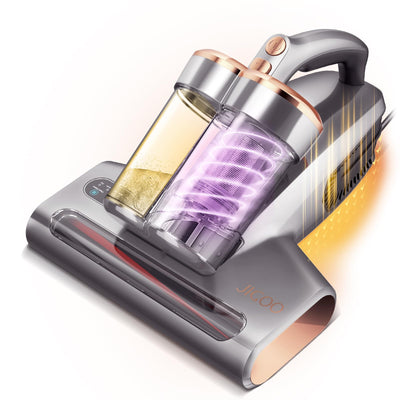 JIGOO Mattress Vacuum Cleaner with UV & Ultrasonic and High Heating,Anti-allergen Powerful Handheld Vacuum for Bed,Sofa