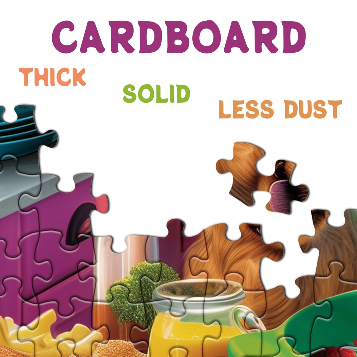 Dog Puppy Pizza Puzzles for Adults 1000 Pieces, Food Kitchen Jigsaw Puzzle, Animals Funny Puzzles BBOLDIN