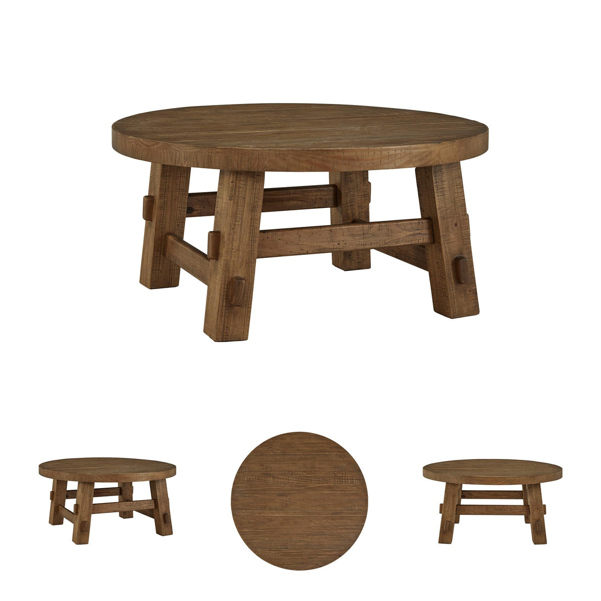 Signature Design by Ashley Mackifeld Round Coffee Table, Warm Brown Signature Design by Ashley