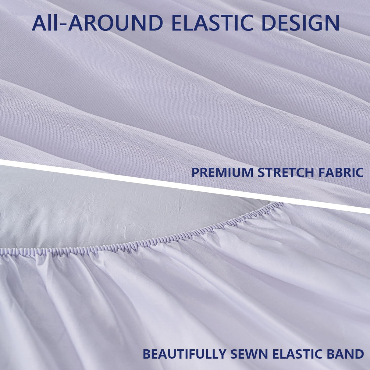 Marine Moon King Mattress Topper, Cooling Pillow Top, Hotel Quality Down Alternative Pillow Topper Cover, Plush Thick Bed Toppers for Back Pain with Deep Pocket Marine Moon