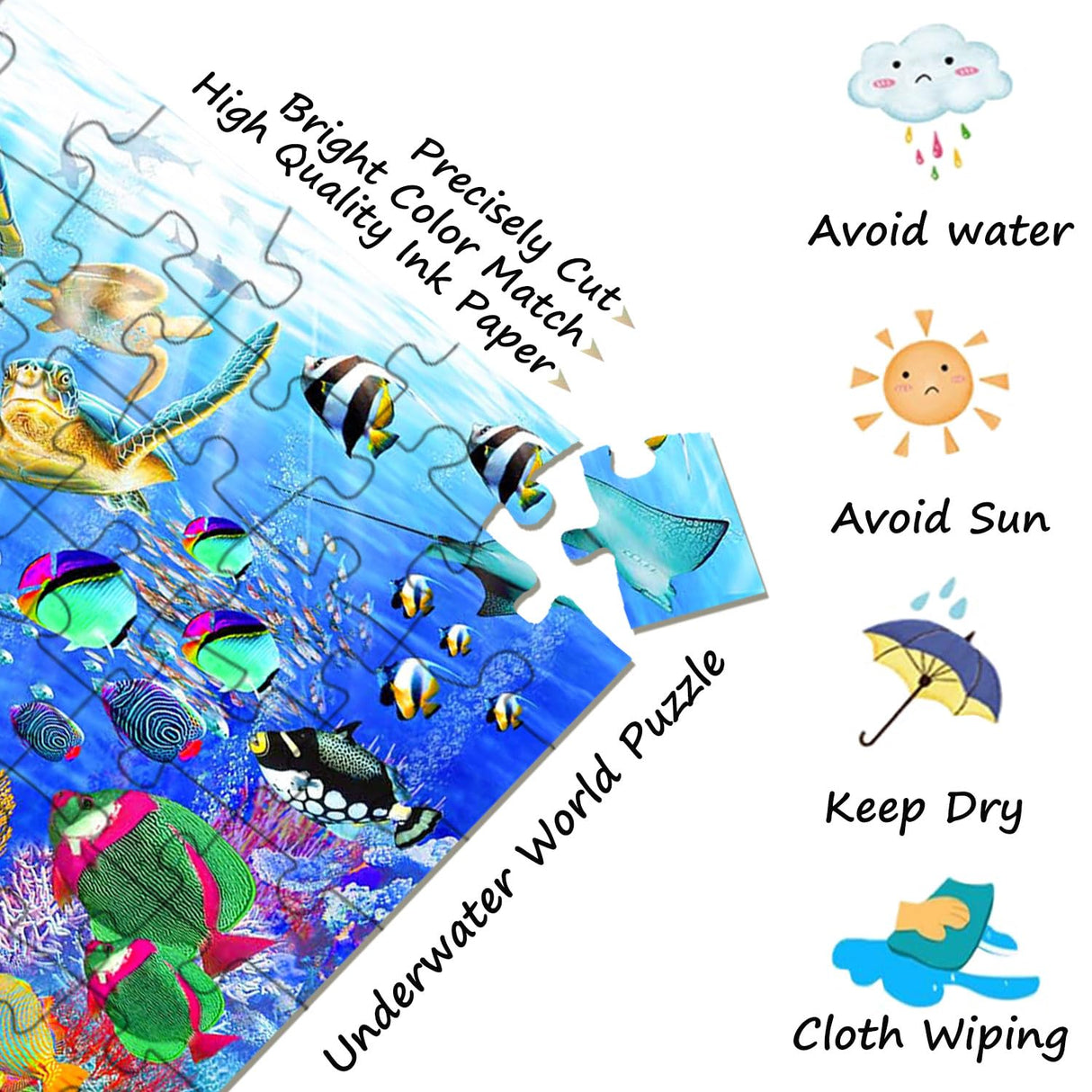 Puzzles for Kids Ages 4-8 Year Old - Underwater World, 100 Piece Jigsaw Puzzle for Kids 4-6-8 Year Old Learning Educational Puzzle Toys Gifts Toddler Puzzles Ages 4-8 for Boys and Girls Eirenke