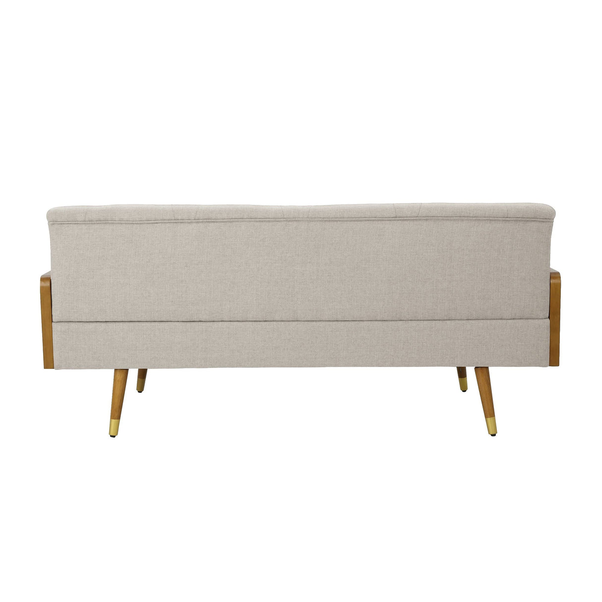 Christopher Knight Home Aidan Mid Century Modern Tufted Fabric Sofa, Beige Christopher Knight Home
