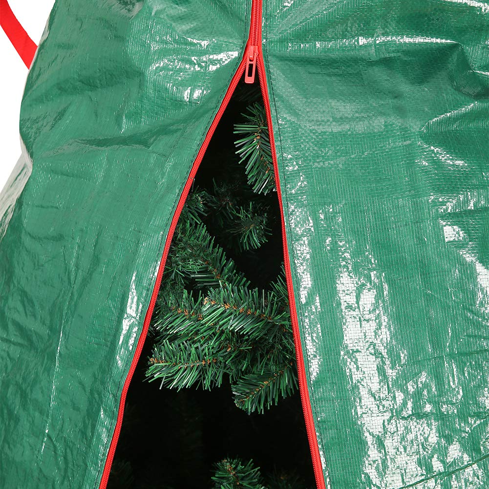 Sattiyrch Upright Christmas Tree Storage Bag – Tear Proof Material for Extra Durability – Holds up to 7.5 Foot Assembled Trees Sattiyrch