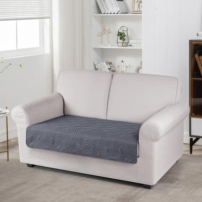 TAOCOCO 100% Waterproof Couch Cushion Cover Reversible Sofa Seat Cover for Dogs Pets Chaise Couch Cover for Sectional Sofa U Shape Couch Furniture Protector Sofa Slipcover(Loveseat, Dark Grey)