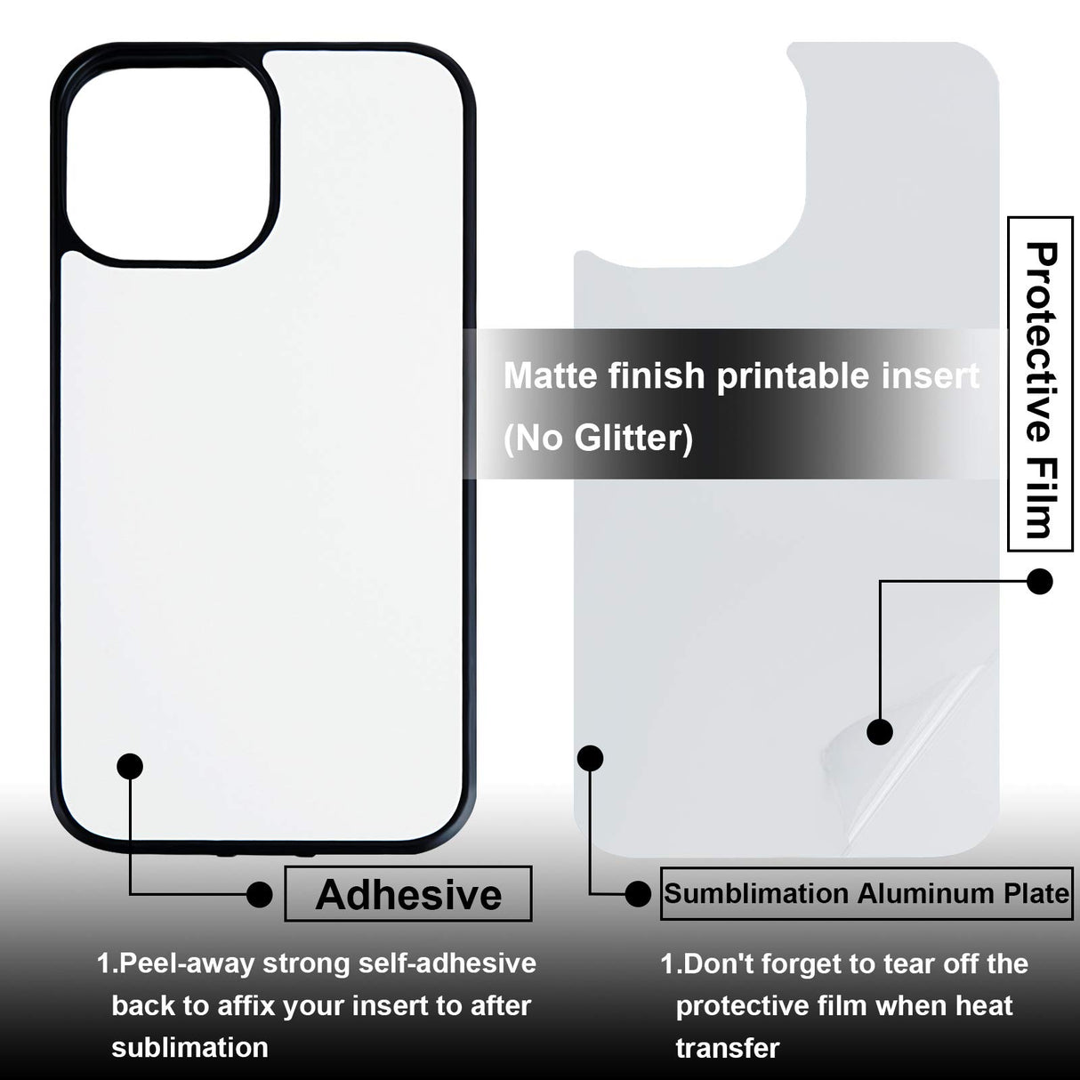 Konohan6 Pieces Sublimation Blank Phone Case Cover Blank Printable Phone Case for DIY Customize Heat Press Rubber Protective Case (Compatible with iPhone 12 Pro Max) Konohan